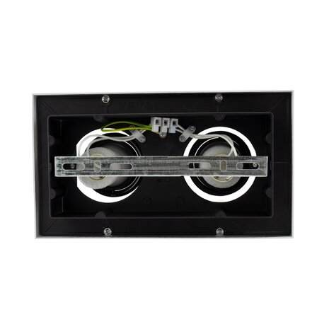 Spectrum voor de installateur LED Plafondspot MIRORA - 2xGU10 fitting - Kantelbaar - Wit/Zwart