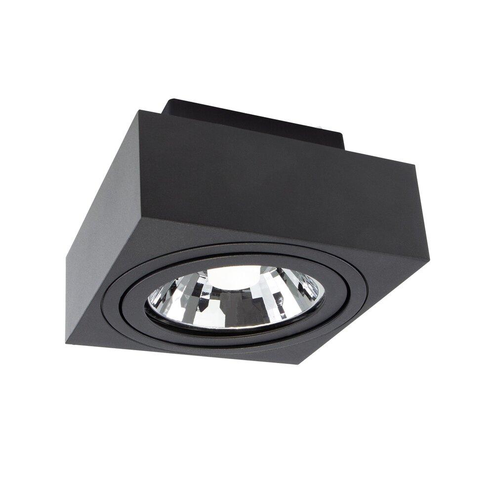Spectrum LED Plafondspot MIRORA - 1xGU10 AR111 fitting - Kantelbaar - Zwart Spectrum LED Plafondspot MIRORA - 1xGU10 AR111 fitting - Kantelbaar - Zwart