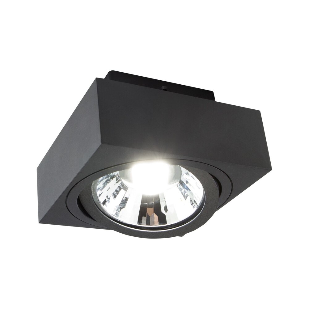 Spectrum LED Plafondspot MIRORA - 1xGU10 AR111 fitting - Kantelbaar - Zwart Spectrum LED Plafondspot MIRORA - 1xGU10 AR111 fitting - Kantelbaar - Zwart