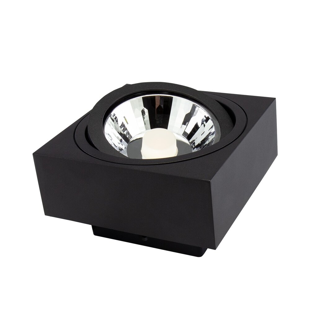 Spectrum LED Plafondspot MIRORA - 1xGU10 AR111 fitting - Kantelbaar - Zwart Spectrum LED Plafondspot MIRORA - 1xGU10 AR111 fitting - Kantelbaar - Zwart
