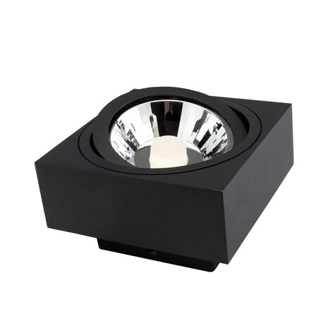Spectrum LED Plafondspot MIRORA - 1xGU10 AR111 fitting - Kantelbaar - Zwart Spectrum LED Plafondspot MIRORA - 1xGU10 AR111 fitting - Kantelbaar - Zwart