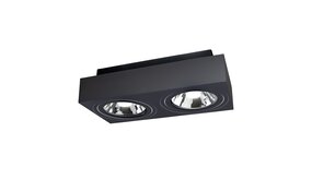 Spectrum LED Plafondspot MIRORA - 2xGU10 AR111 fitting - Kantelbaar - Zwart