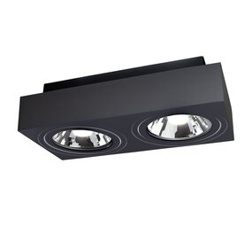 Spectrum voor de installateur LED Plafondspot MIRORA - 2xGU10 AR111 fitting - Kantelbaar - Zwart