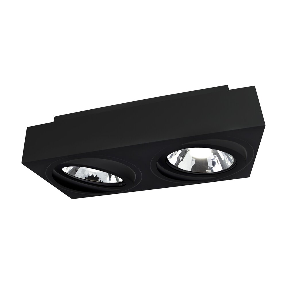 Spectrum voor de installateur LED Plafondspot MIRORA - 2xGU10 AR111 fitting - Kantelbaar - Zwart