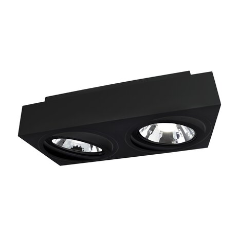 Spectrum LED Plafondspot MIRORA - 2xGU10 AR111 fitting - Kantelbaar - Zwart