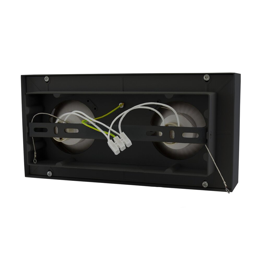 Spectrum voor de installateur LED Plafondspot MIRORA - 2xGU10 AR111 fitting - Kantelbaar - Zwart