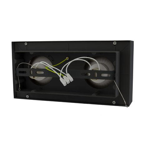 Spectrum LED Plafondspot MIRORA - 2xGU10 AR111 fitting - Kantelbaar - Zwart