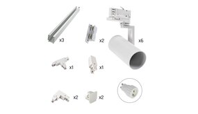 Spectrum voor de installateur: Betaalbare kwaliteit en veelzijdige LED-oplossingen Track Light complete set - 6xGU10 railspots - 3m rails - Incl. aansluiting - Wit Spectrum voor de installateur: Betaalbare kwaliteit en veelzijdige LED-oplossingen Track Light complete set - 6xGU10 railspots - 3m rails - Incl. aansluiting - Wit
