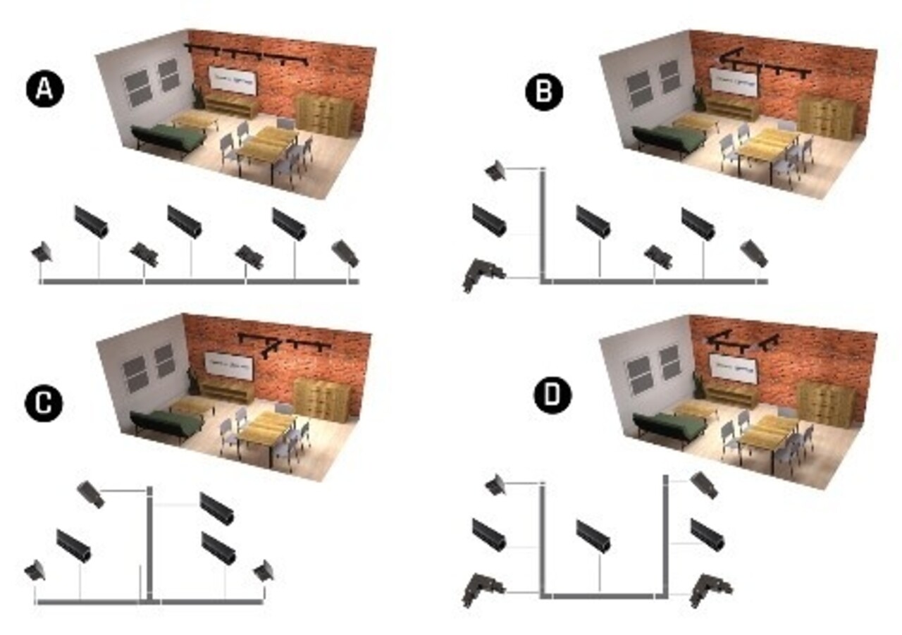 Spectrum voor de installateur Track Light complete set - 6xGU10 railspots - 3m rails - Incl. aansluiting - Wit
