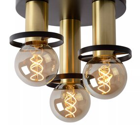 Lucide plafonnire ANAKA - Â¯30cm - 3xE27 fitting - Excl. lichtbron - Zwart