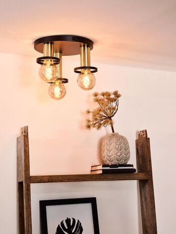 Lucide plafonnire ANAKA - ¯30cm - 3xE27 fitting - Excl. lichtbron - Zwart Lucide plafonnire ANAKA - ¯30cm - 3xE27 fitting - Excl. lichtbron - Zwart