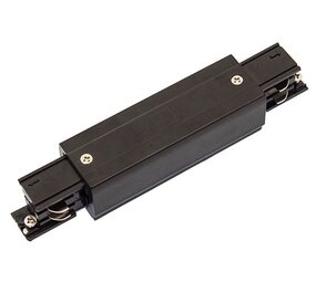 Spectrum voor de installateur 3-Fase Spanningsrail toebehoren | Middenvoeding Koppelstuk - Verbindingsstuk gevoegd - i- connector - Zwart