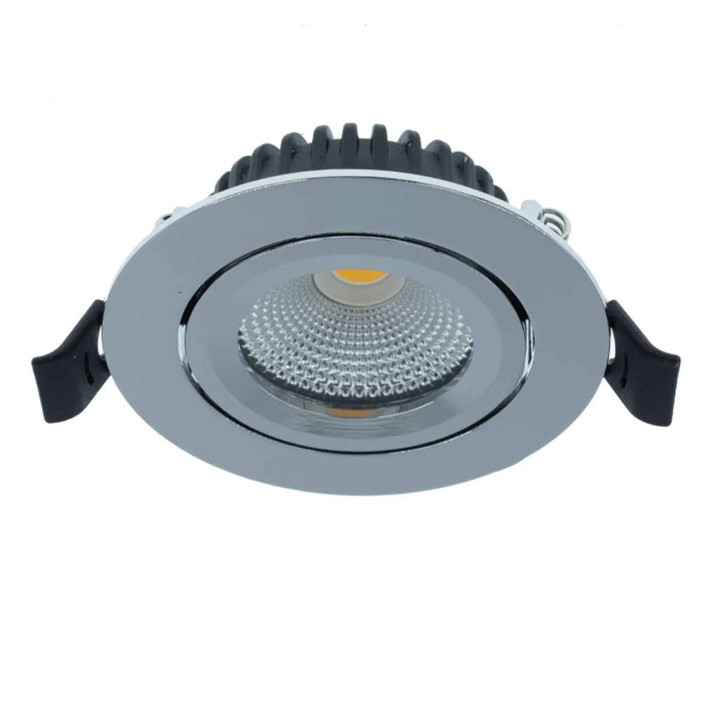 LED Inbouwspot - 5W - 2700K warm wit licht - IP44 - Chroom