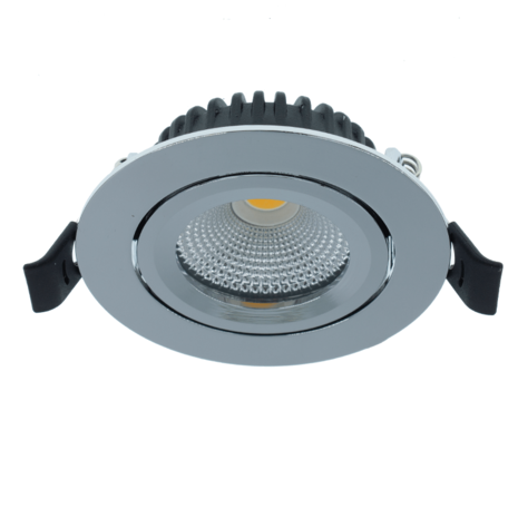 LED Inbouwspot - 5W - 2700K warm wit licht - IP44 - Chroom