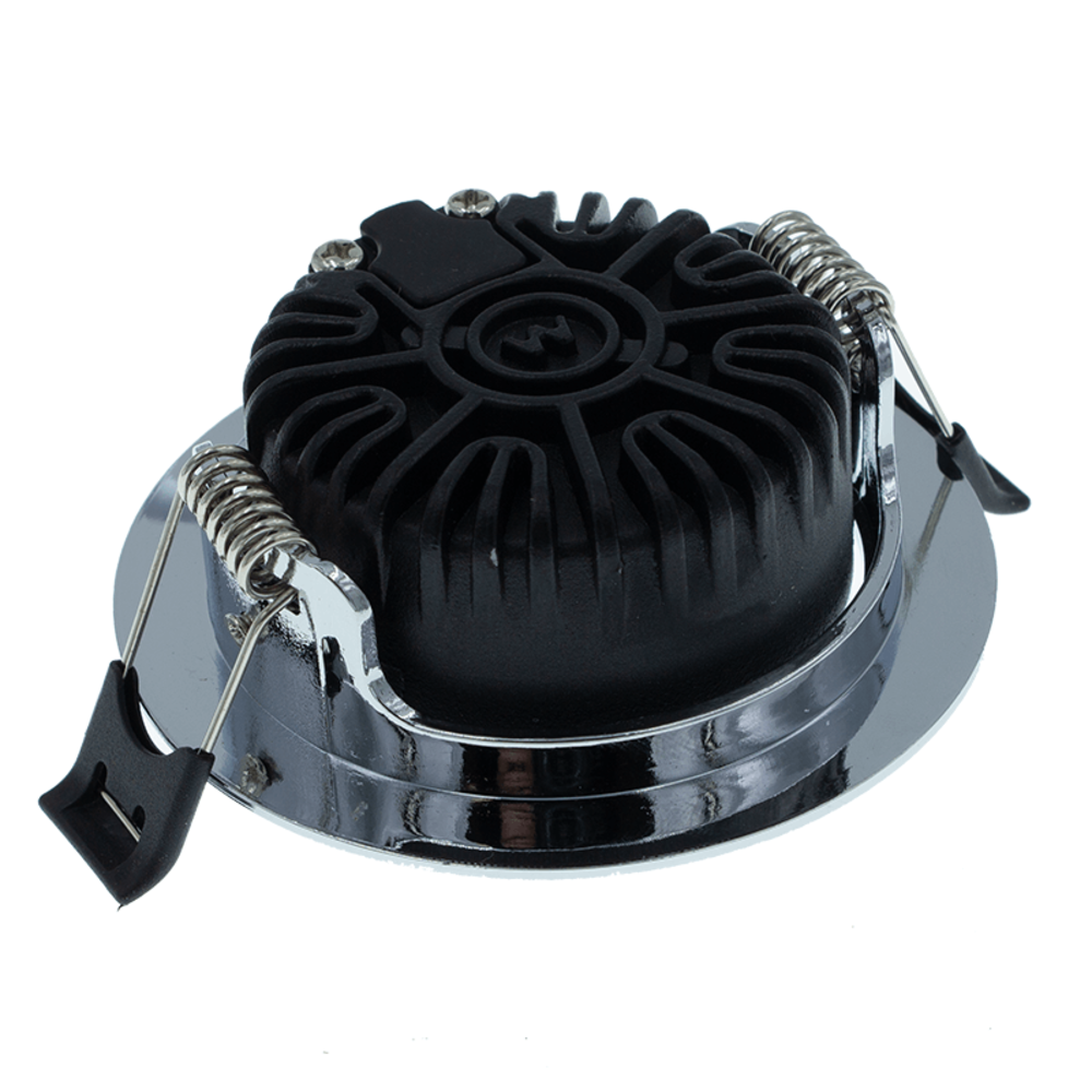 LED Inbouwspot - 5W - 2700K warm wit licht - IP44 - Chroom