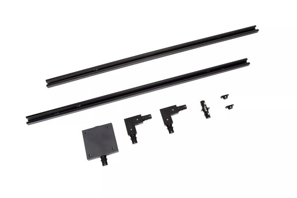 Lucide 1-Fase Spanningsrail Track Railsysteem | Starter Set Compleet - Zwart - 2 meter incl. aansluitmateriaal Lucide 1-Fase Spanningsrail Track Railsysteem | Starter Set Compleet - Zwart - 2 meter incl. aansluitmateriaal