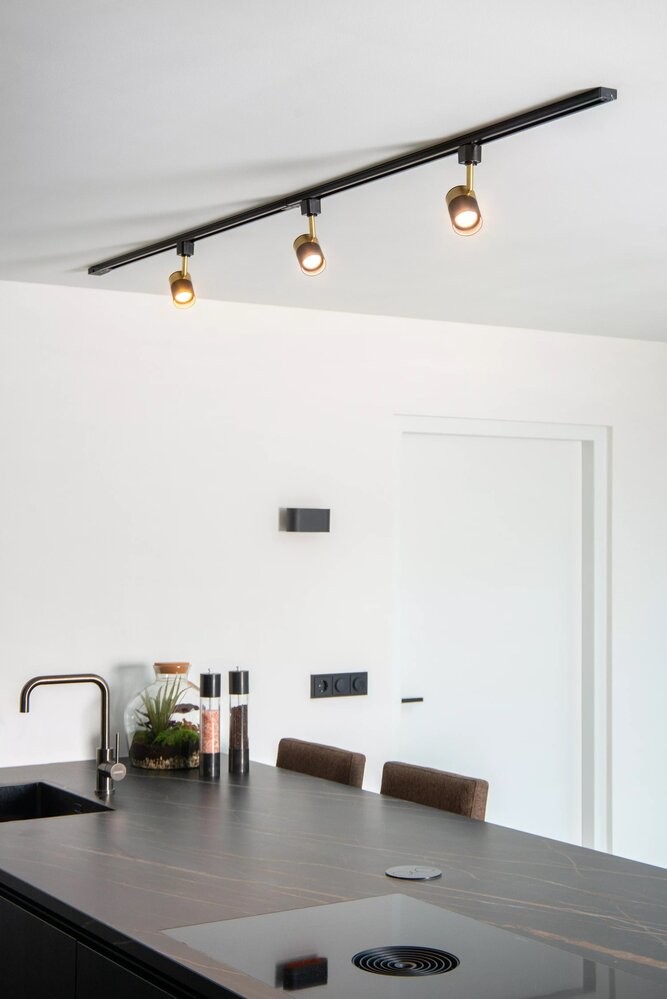 Lucide TRACK FLORIS Railspot - GU10 fitting - 1 fase Railsysteem/Railverlichting - Zwart/Goud Lucide TRACK FLORIS Railspot - GU10 fitting - 1 fase Railsysteem/Railverlichting - Zwart/Goud