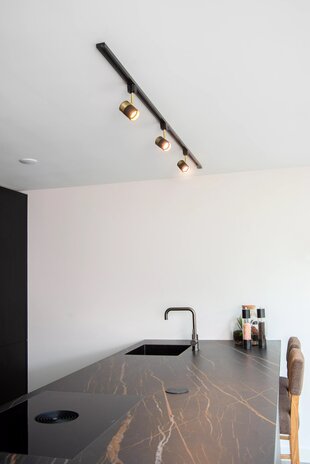 Lucide TRACK FLORIS Railspot - GU10 fitting - 1 fase Railsysteem/Railverlichting - Zwart/Goud Lucide TRACK FLORIS Railspot - GU10 fitting - 1 fase Railsysteem/Railverlichting - Zwart/Goud