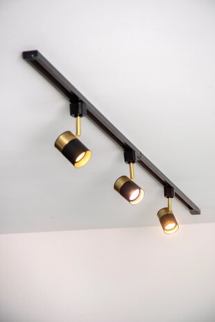 Lucide TRACK FLORIS Railspot - GU10 fitting - 1 fase Railsysteem/Railverlichting - Zwart/Goud Lucide TRACK FLORIS Railspot - GU10 fitting - 1 fase Railsysteem/Railverlichting - Zwart/Goud