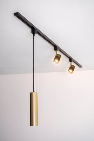 Lucide TRACK FLORIS Railspot - GU10 fitting - 1 fase Railsysteem/Railverlichting - Zwart/Goud Lucide TRACK FLORIS Railspot - GU10 fitting - 1 fase Railsysteem/Railverlichting - Zwart/Goud