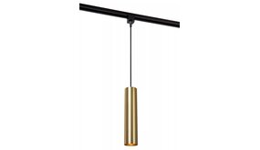 Lucide TRACK FLORIS Hanglamp GU10 fitting - 1-fase Railsysteem / Railverlichting - Mat Goud/Messing Lucide TRACK FLORIS Hanglamp GU10 fitting - 1-fase Railsysteem / Railverlichting - Mat Goud/Messing