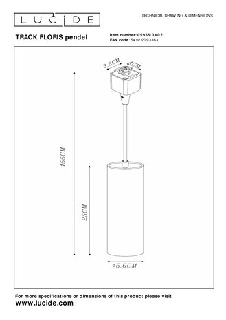Lucide TRACK FLORIS Hanglamp GU10 fitting - 1-fase Railsysteem / Railverlichting - Mat Goud/Messing Lucide TRACK FLORIS Hanglamp GU10 fitting - 1-fase Railsysteem / Railverlichting - Mat Goud/Messing