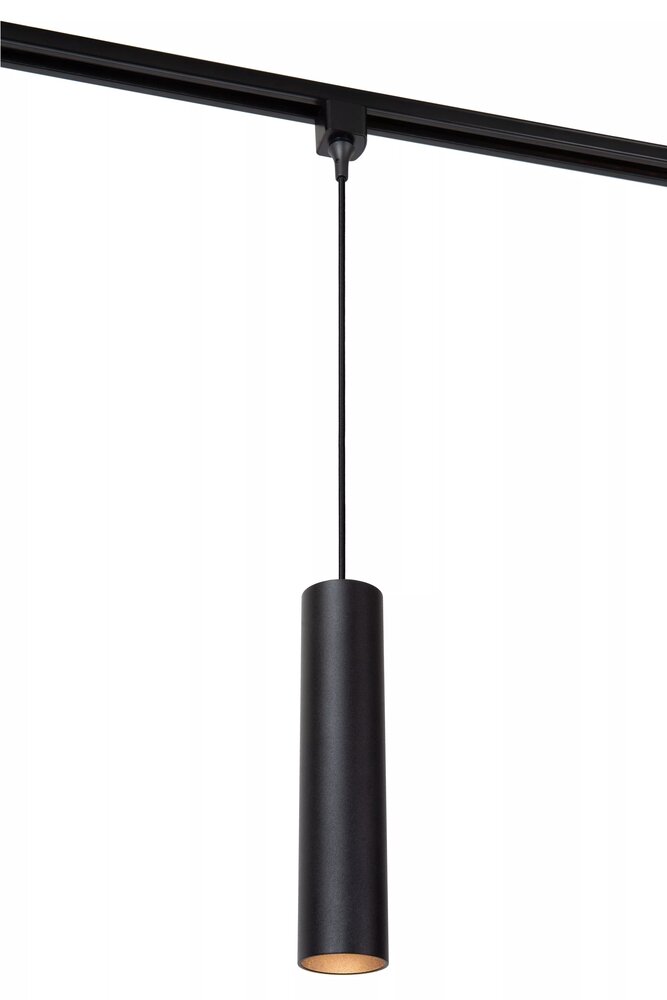 Lucide Lucide TRACK FLORIS Hanglamp - 1-fase Railsysteem / Railverlichting - 1xGU10 - Zwart (Uitbreiding)