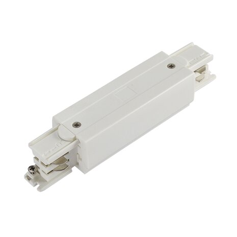 Spectrum voor de installateur 3-Fase Spanningsrail toebehoren | Middenvoeding Koppelstuk - Verbindingsstuk gevoegd - i- connector - Wit Spectrum voor de installateur 3-Fase Spanningsrail toebehoren | Middenvoeding Koppelstuk - Verbindingsstuk gevoegd - i- connector - Wit