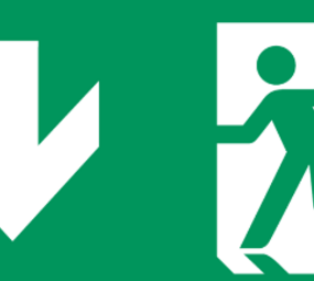 Noodmarkering Beneden - type - JULIET-EXITDOWN-PENDEL