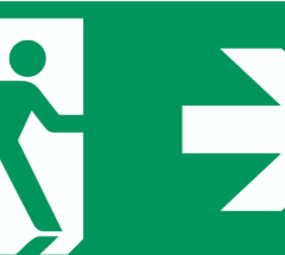 Noodmarkering Rechts - type - JULIET-EXITDOWN-PENDEL