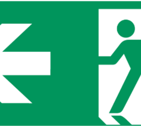 Noodmarkering Links - type - JULIET-EXITDOWN-PENDEL