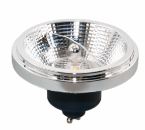 LED AR111 GU10 SPOT 45Â° DIMBAAR 12W ZWART - 2700K