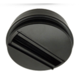 Spectrum voor de installateur: Betaalbare kwaliteit en veelzijdige LED-oplossingen 3-Fase Spanningsrail toebehoren | MONOPOINT 110MM - Begin Voeding voor enkele Railspot - Zwart - Passend over centraaldoos