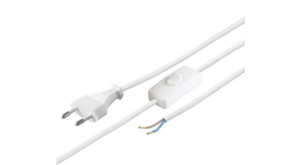 Aigostar Aansluitstekker wit - 150cm - met aan- uitschakelaar - 2 aderig open eind Aigostar Aansluitstekker wit - 150cm - met aan- uitschakelaar - 2 aderig open eind