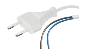 LCB LED Europe  150cm aansluitstekker 2-polig - 230V netsnoer met open einde -  0.75mm²