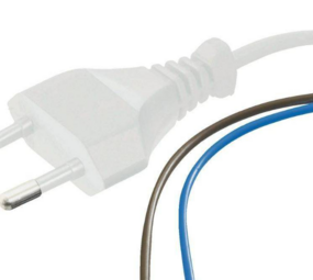 LCB LED Europe  150cm aansluitstekker 2-polig - 230V netsnoer met open einde -  0.75mm²