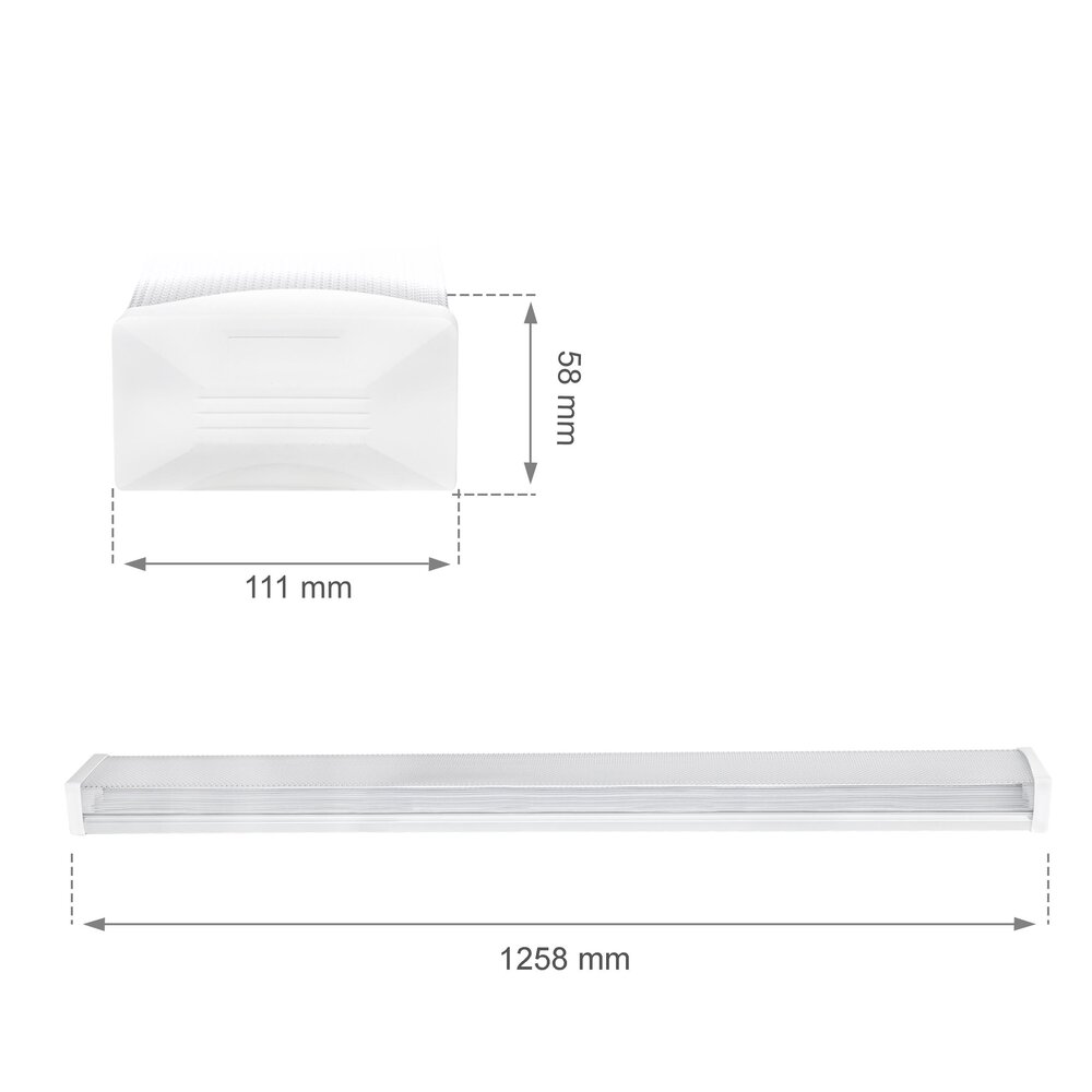Spectrum voor de installateur LED Opbouw Pendel Armatuur IP44 120CM - 40W 5120Lm 128Lm p/w - 4000K 840 Koel Wit | UGR19 Prisma - 5 jaar garantie