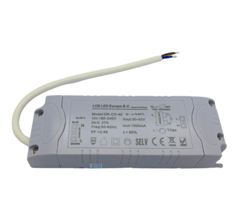 Dimbare LED driver - 60W 1-10V - 30-42V 1500mA