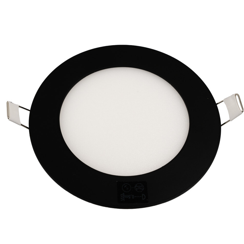 Kanlux LED inbouwspot - Zwart-  Rond - 6W vervangt 40W 3000K warm wit licht - 230v aansluiting Kanlux LED inbouwspot - Zwart-  Rond - 6W vervangt 40W 3000K warm wit licht - 230v aansluiting