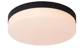 Lucide LED Plafonnière - IP44 - BISKIT -  Ø 28 cm - LED - 1x18W 2700K -  Zwart met Schemer & bewegingsensor Lucide LED Plafonnière - IP44 - BISKIT -  Ø 28 cm - LED - 1x18W 2700K -  Zwart met Schemer & bewegingsensor