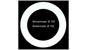 LCB LED Europe Verloopring - Opvulring - Wit - Ø105MM - Ø152MM LCB LED Europe Verloopring - Opvulring - Wit - Ø105MM - Ø152MM