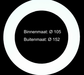 LCB LED Europe  Verloopring - Opvulring - Wit - Ø105MM - Ø152MM