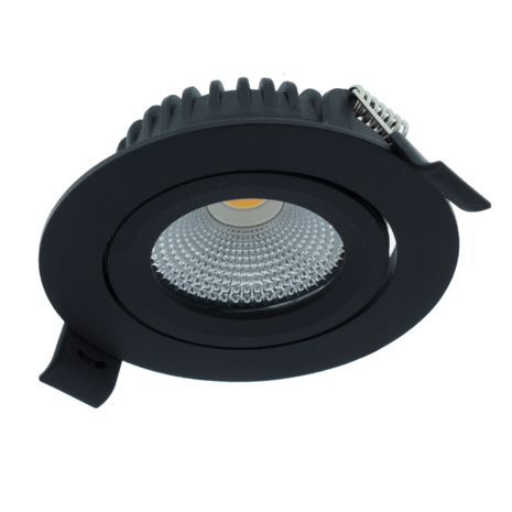 LCB LED LED Inbouwspot 85mm - IP44 Zwart - 5W 420Lm - 2700K 827 Warm Wit | Geschikt voor badkamer Zaagmaat 75mm - Dimbaar 230v LCB LED LED Inbouwspot 85mm - IP44 Zwart - 5W 420Lm - 2700K 827 Warm Wit | Geschikt voor badkamer Zaagmaat 75mm - Dimbaar 230v