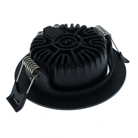 LCB LED LED Inbouwspot 85mm - IP44 Zwart - 5W 420Lm - 2700K 827 Warm Wit | Geschikt voor badkamer Zaagmaat 75mm - Dimbaar 230v LCB LED LED Inbouwspot 85mm - IP44 Zwart - 5W 420Lm - 2700K 827 Warm Wit | Geschikt voor badkamer Zaagmaat 75mm - Dimbaar 230v