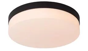 Lucide LED Plafonnière - IP44 - BISKIT -  Ø 23 cm - LED - 1x12W 2700K -  Zwart met sensor Lucide LED Plafonnière - IP44 - BISKIT -  Ø 23 cm - LED - 1x12W 2700K -  Zwart met sensor