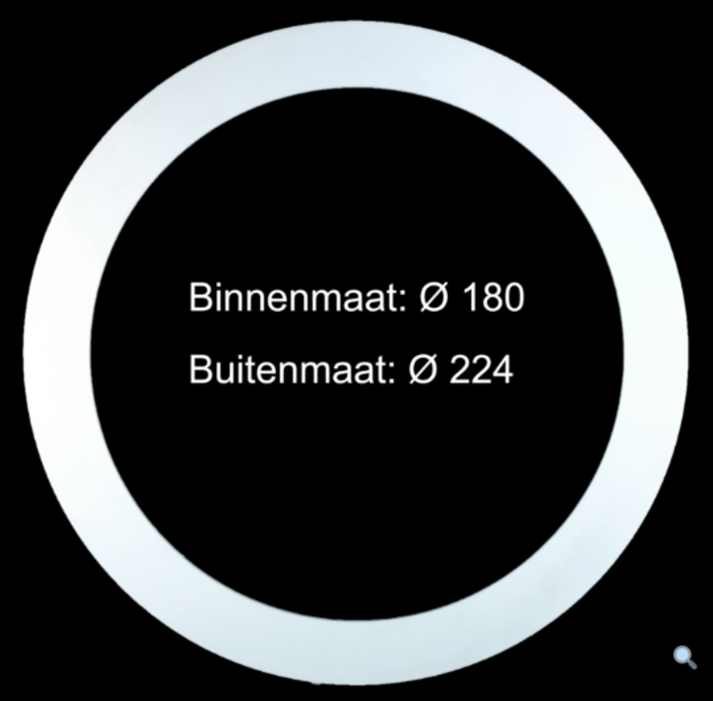 LCB LED Verloopring - Opvulring - Wit - Ø180MM - Ø224MM