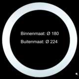 LCB LED Europe  Verloopring - Opvulring - Wit - Ø180MM - Ø224MM