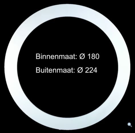 LCB LED Verloopring - Opvulring - Wit - Ø180MM - Ø224MM
