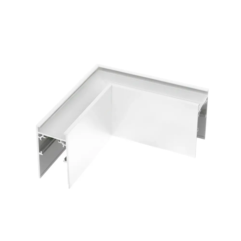 Spectrum voor de installateur 48V Laagspanningsrail - Wit - Toebehoren | L stuk - Hoek verbinding - 1-fase - SHIFT systeem magnetisch - 52x102x102mm