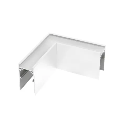 Spectrum voor de installateur 48V Laagspanningsrail - Wit - Toebehoren | L stuk - Hoek verbinding - 1-fase - SHIFT systeem magnetisch - 52x102x102mm